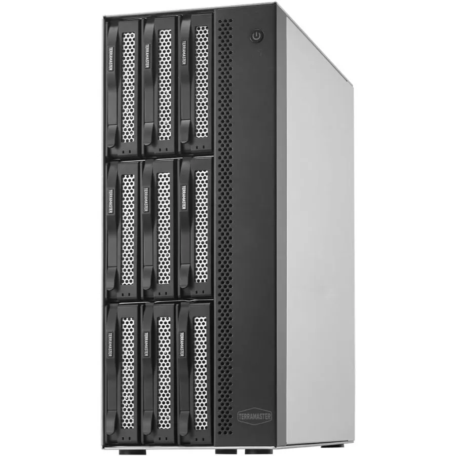TERRAMASTER T9-450 - NAS de 9 bahías Atom C3558R, 8 GB DDR4, doble SFP+ 10GbE y doble 2,5GbE